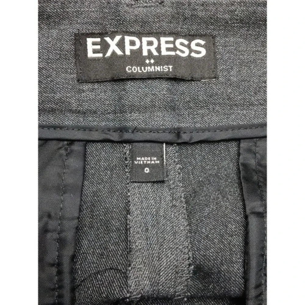 EXPRESS Columnist Gray‎ Herringbone Stretch Dress Pants Size 0 Women's